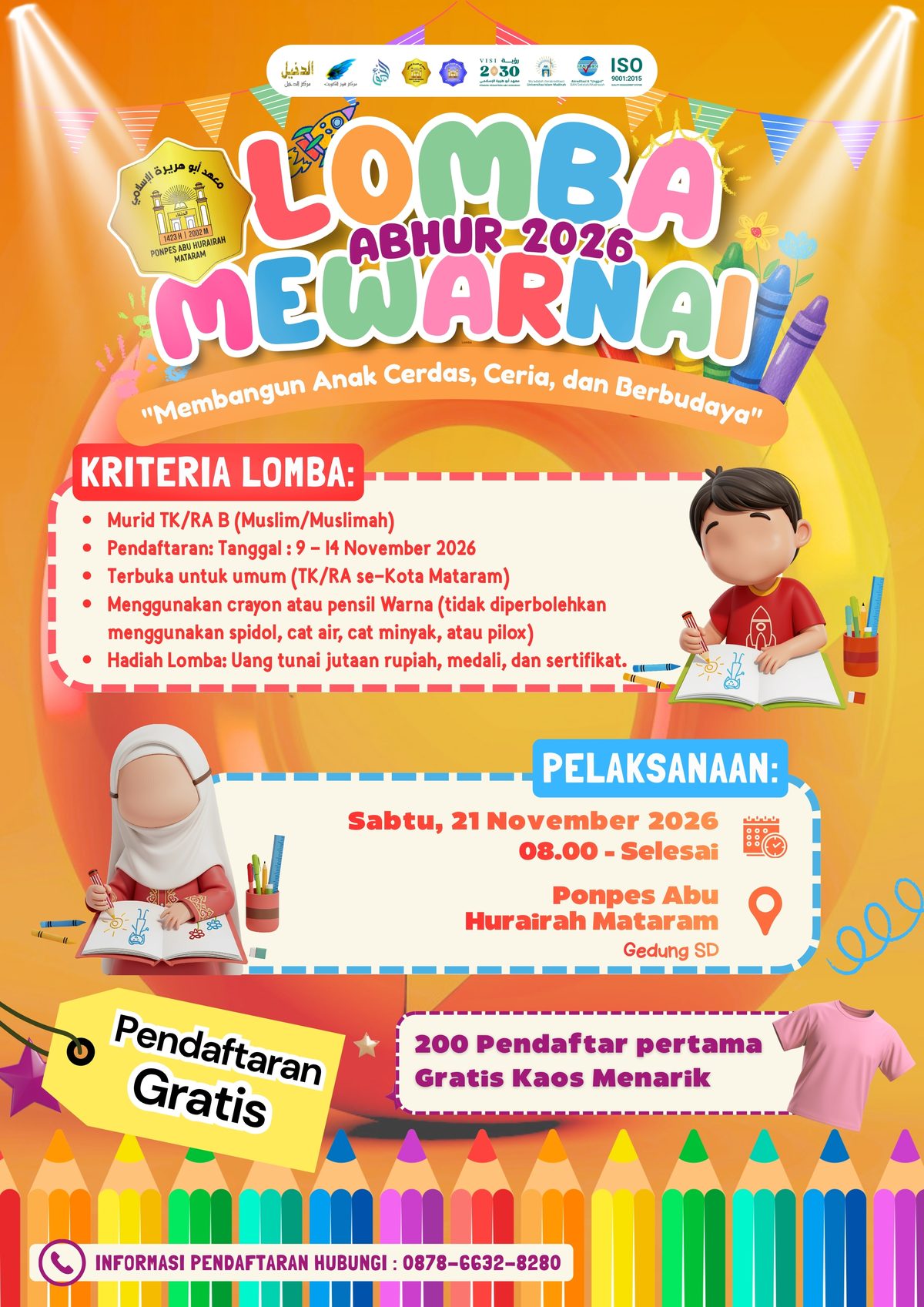 Poster resmi Lomba Mewarnai ABHUR 2026